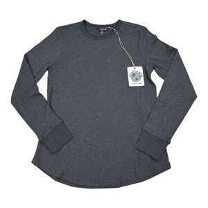 Toad & Co Women's Foothill Pointelle Long-Sleeve Crew, Color Soot/Gray, Medium